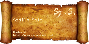 Szám Solt névjegykártya